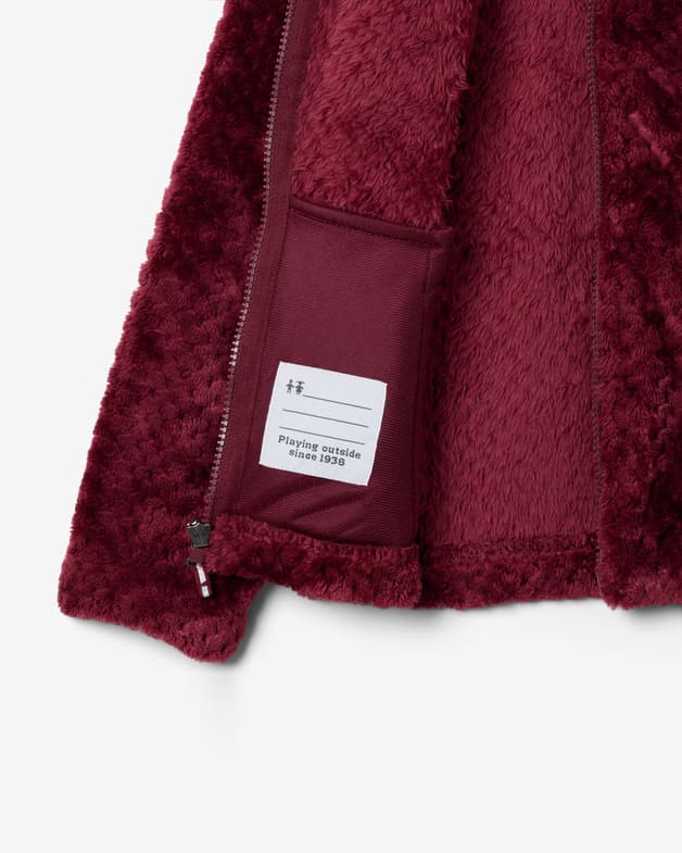 Forro polar Columbia Fire Side Sherpa Full Zip rojo vino infantil - #3