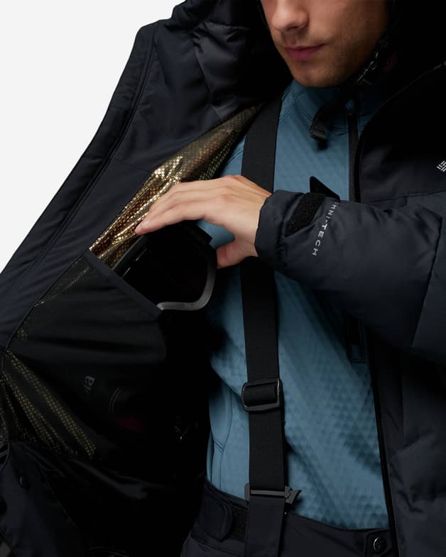 Chaqueta con capucha Columbia Glacier Ridge Down negro puro - #5