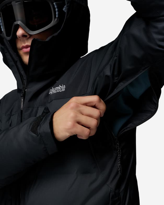 Chaqueta con capucha Columbia Glacier Ridge Down negro puro - #4