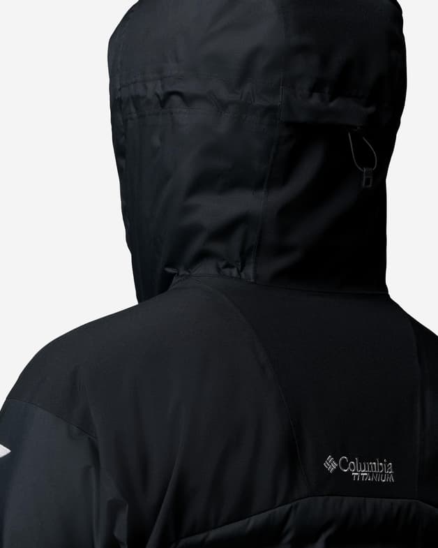 Chaqueta con capucha Columbia Glacier Ridge Down negro puro - #12