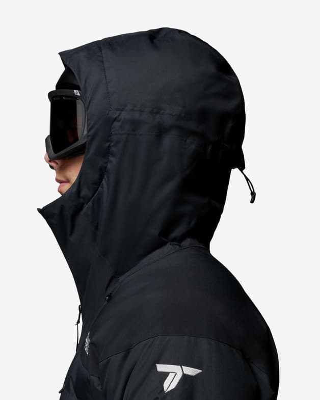 Chaqueta con capucha Columbia Glacier Ridge Down negro puro - #11