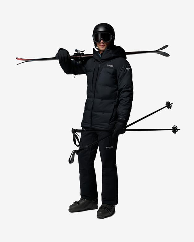 Chaqueta con capucha Columbia Glacier Ridge Down negro puro - #14