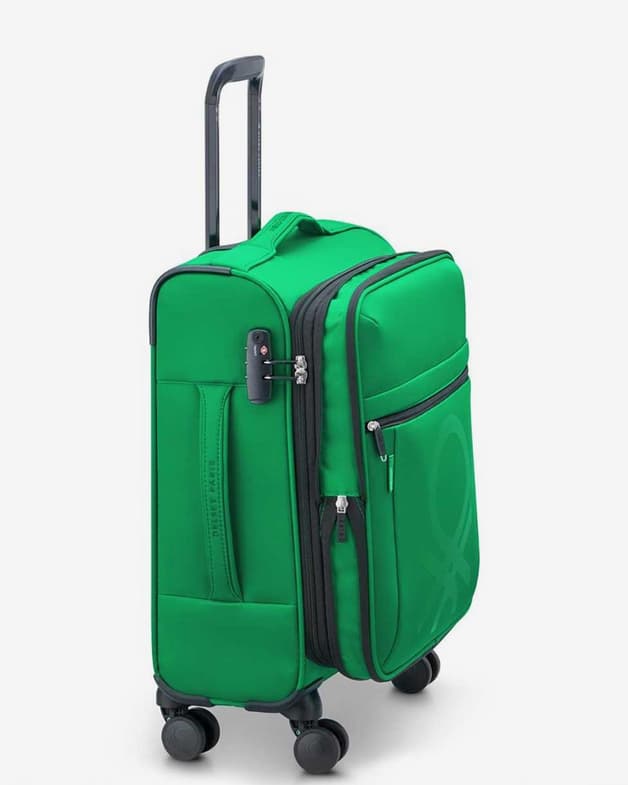 Maleta Delsey Paris x Benetton Color Block Expandible 43L verde intenso - #2