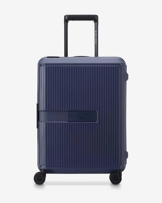 Maleta Delsey Paris x Benetton Color Block Hardside Slim 36L azul oscuro - #1