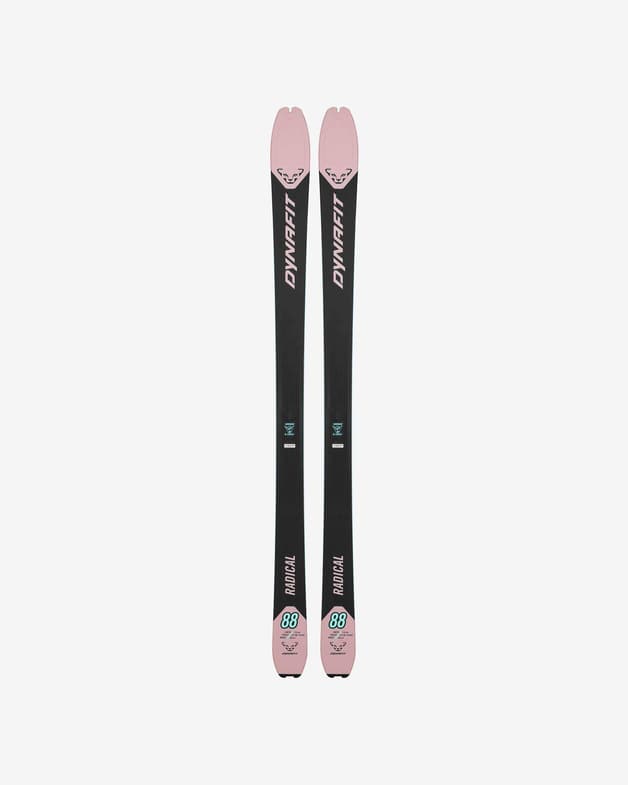 Esquís Dynafit Radical 88 + fijaciones Radical Long Travel + pieles de foca Pomoca negro rosa claro mujer - #1