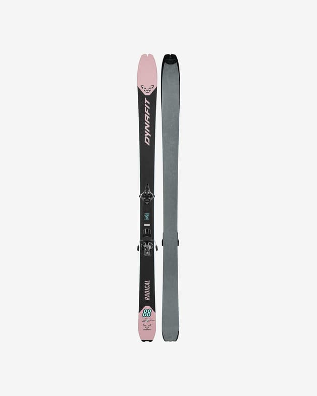 Esquís Dynafit Radical 88 + fijaciones Radical Long Travel + pieles de foca Pomoca negro rosa claro mujer - #2