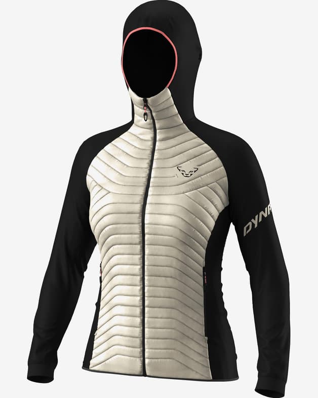Chaqueta con capucha Dynafit Speed Insulation Hybrid blanco negro mujer - #1