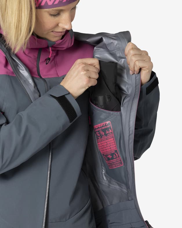 Chaqueta con capucha Dynafit Ridge GORE-TEX gris oscuro rosa mujer - #9