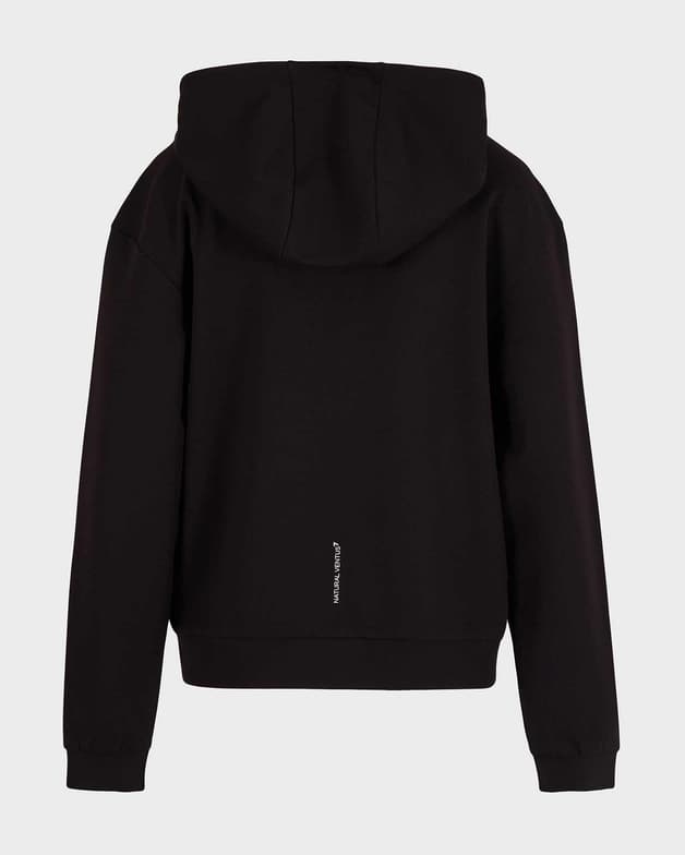 Sudadera con capucha EA7 Natural Ventus 7 negro blanco mujer - #2