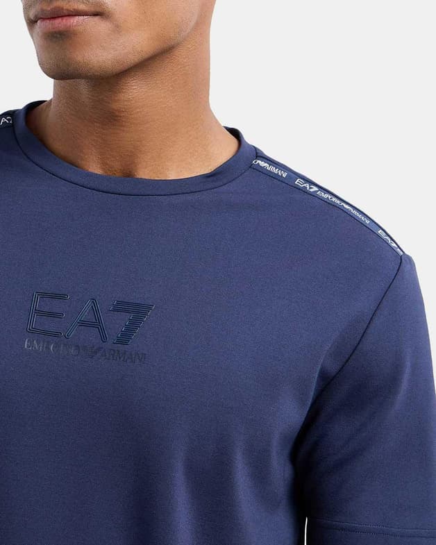 Camiseta EA7 Minimal Logo Series manga corta azul oscuro - #4