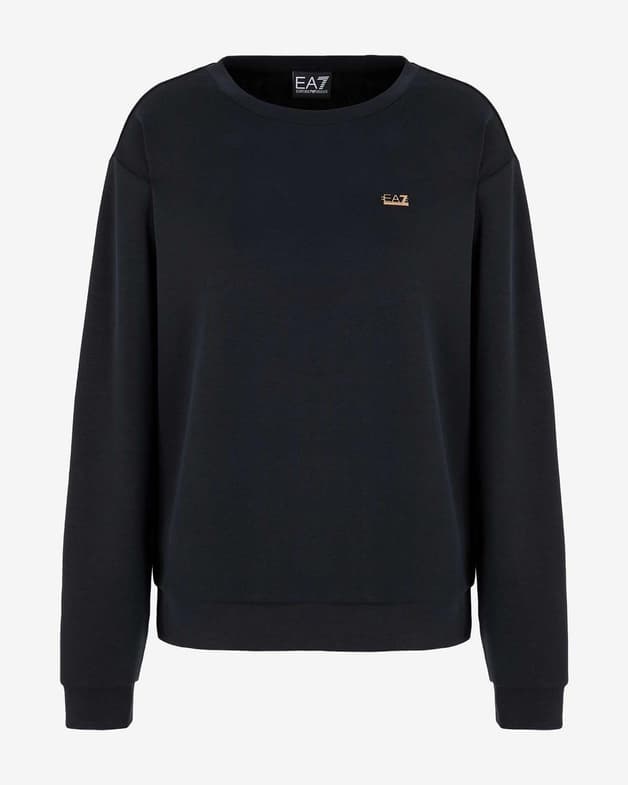Sudadera EA7 Core Lady Crew negro puro mujer - #1