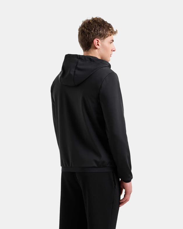 Sudadera con capucha EA7 Gold Label Contrast Full Zip negro puro - #5