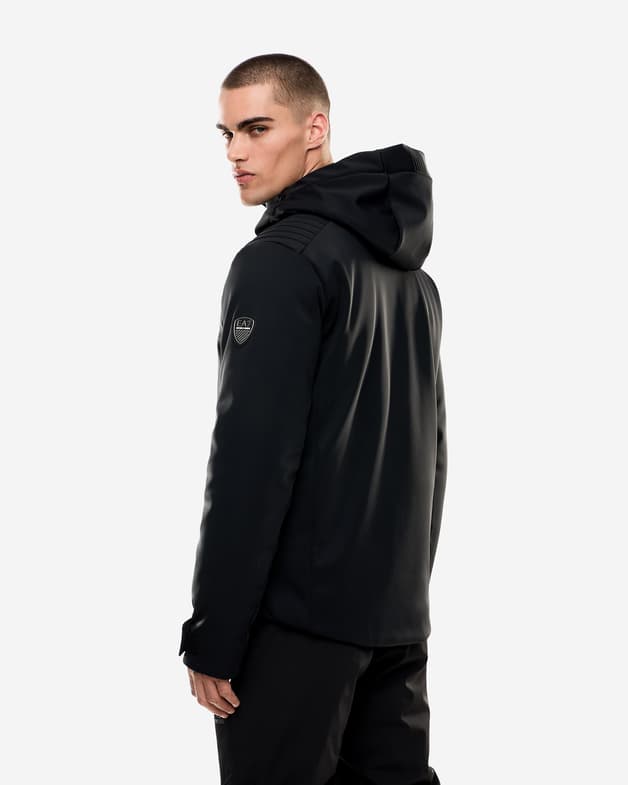 Chaqueta con capucha EA7 Ski Technical Padded Softshell negro - #3