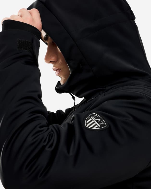 Chaqueta con capucha EA7 Ski Technical Padded Softshell negro - #4