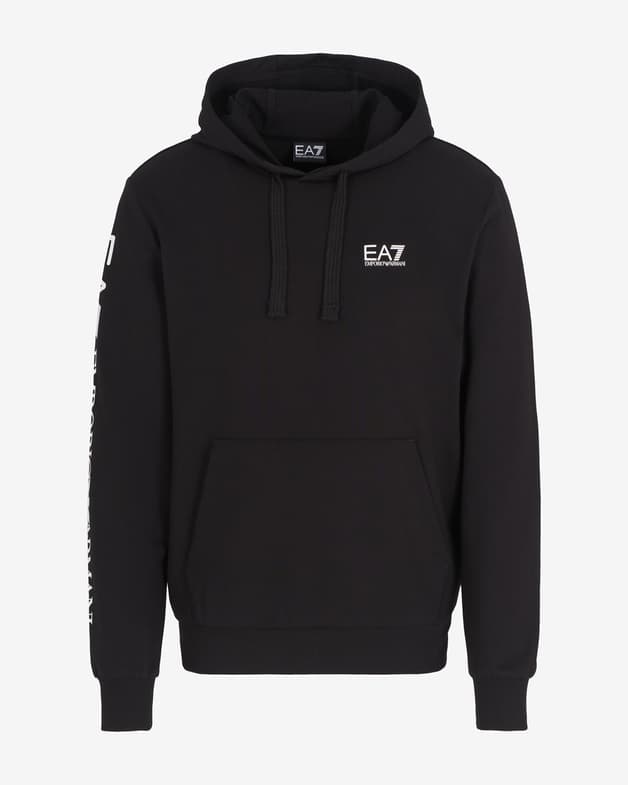 Sudadera con capucha EA7 Logo Series negro blanco - #2