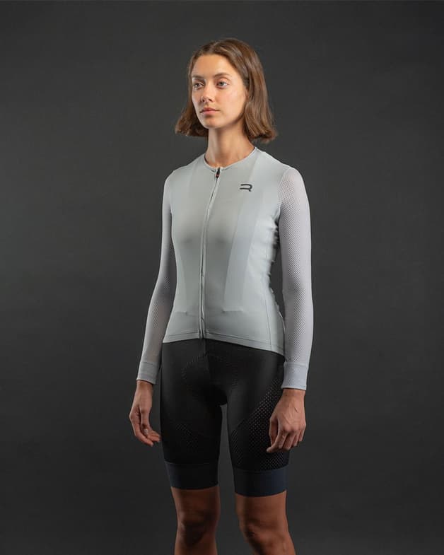 Maillot Finisseur Pro Race Racer manga larga blanco mujer - #4