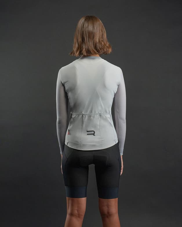 Maillot Finisseur Pro Race Racer manga larga blanco mujer - #6