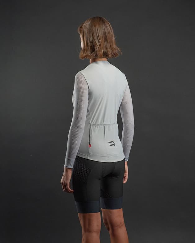 Maillot Finisseur Pro Race Racer manga larga blanco mujer - #5