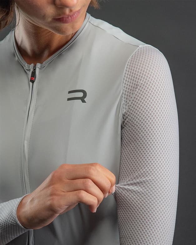 Maillot Finisseur Pro Race Racer manga larga blanco mujer - #7