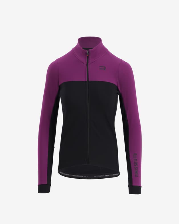 Maillot Finisseur Core Thermal manga larga negro lila mujer - #1