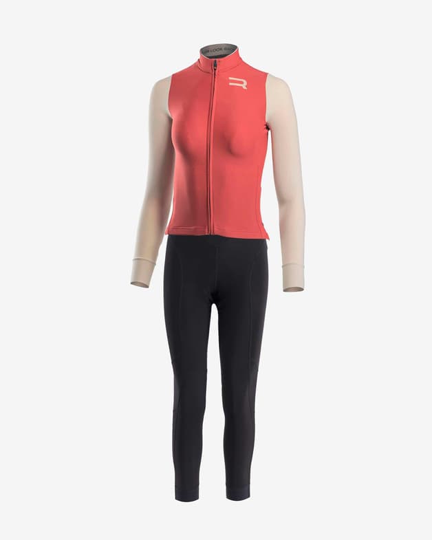 Equipación Finisseur Pro Race Skin Thermal rojo claro beige negro mujer - #1