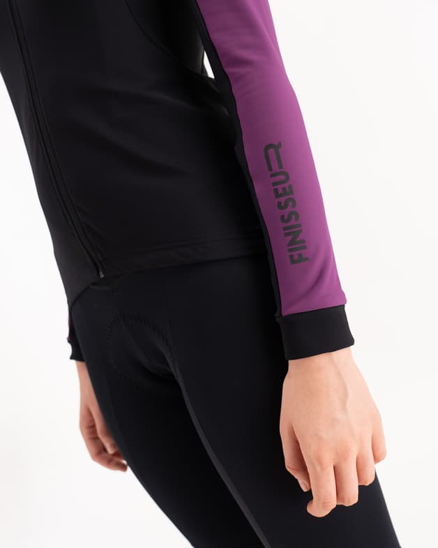 Maillot Finisseur Core Thermal manga larga negro lila mujer - #7
