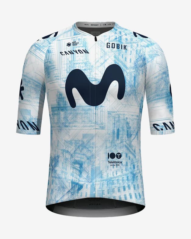 Maillot Movistar Team 2024 Infinity La Vuelta manga corta blanco - #1