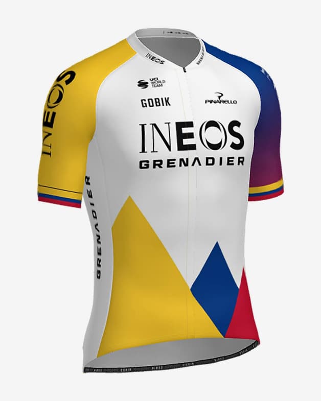 Maillot Team Ineos Grenadiers 2025 Odyssey Egan Bernal manga corta blanco multicolor - #3