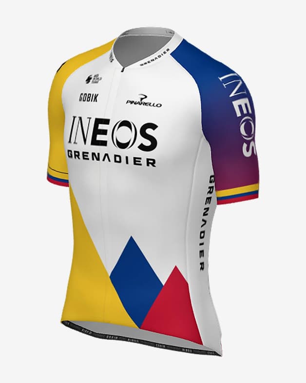 Maillot Team Ineos Grenadiers 2025 Odyssey Egan Bernal manga corta blanco multicolor - #1