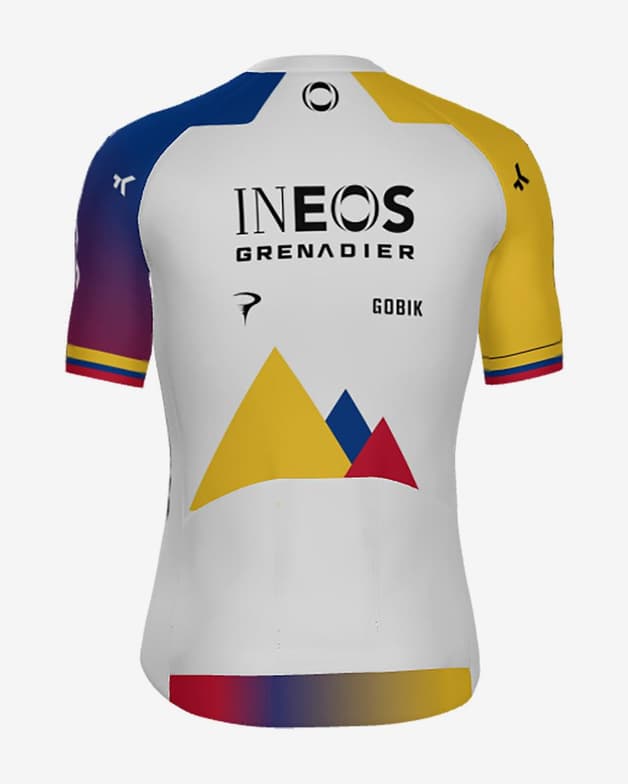 Maillot Team Ineos Grenadiers 2025 Odyssey Egan Bernal manga corta blanco multicolor - #2