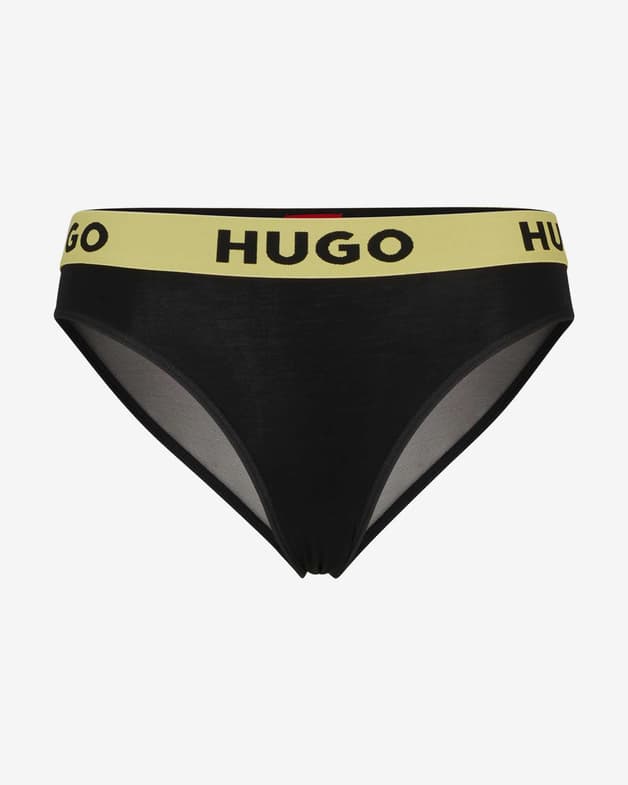 Braga HUGO Stripe Logo Color negro amarillo - #1
