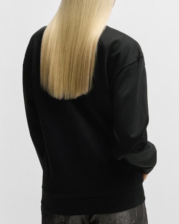 Sudadera HUGO Easy Crew negro puro mujer - #4