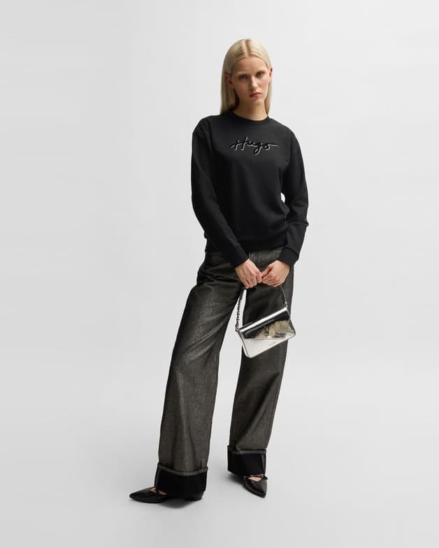 Sudadera HUGO Easy Crew negro puro mujer - #2