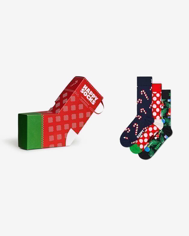 Calcetines Happy Socks X-Mas Stocking azul marino rojo negro (3 pares) - #1