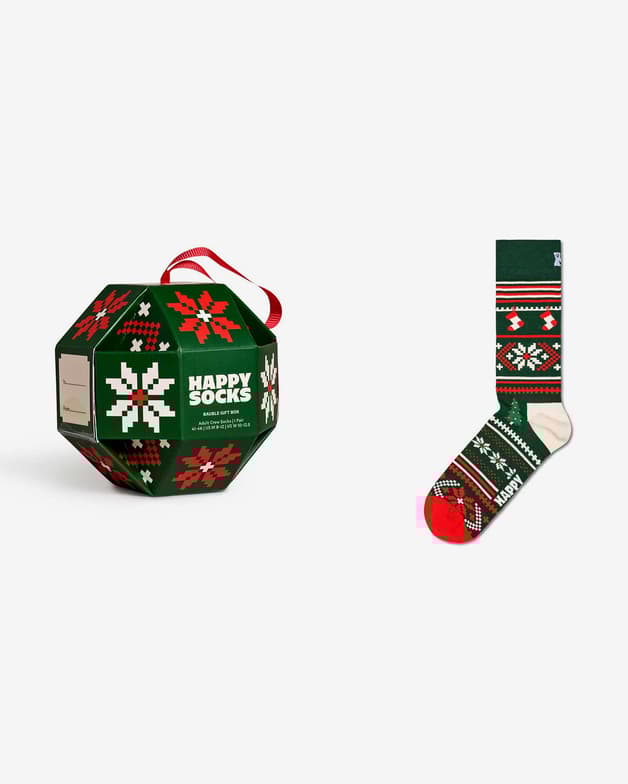 Calcetines Happy Socks Snowflake  verde oscuro blanco - #2