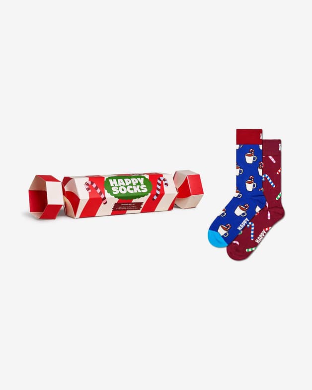 Calcetines Happy Socks Holiday Striped Cracker rojo oscuro azul (2 unidades) - #2