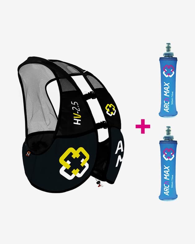 Chaleco hidratación ARCh MAX HV2.5L + 2 Soft Flask 300ml negro - #1