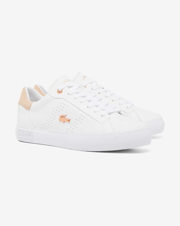 Zapatillas Lacoste Powercourt 2.0 blanco beige mujer - #4