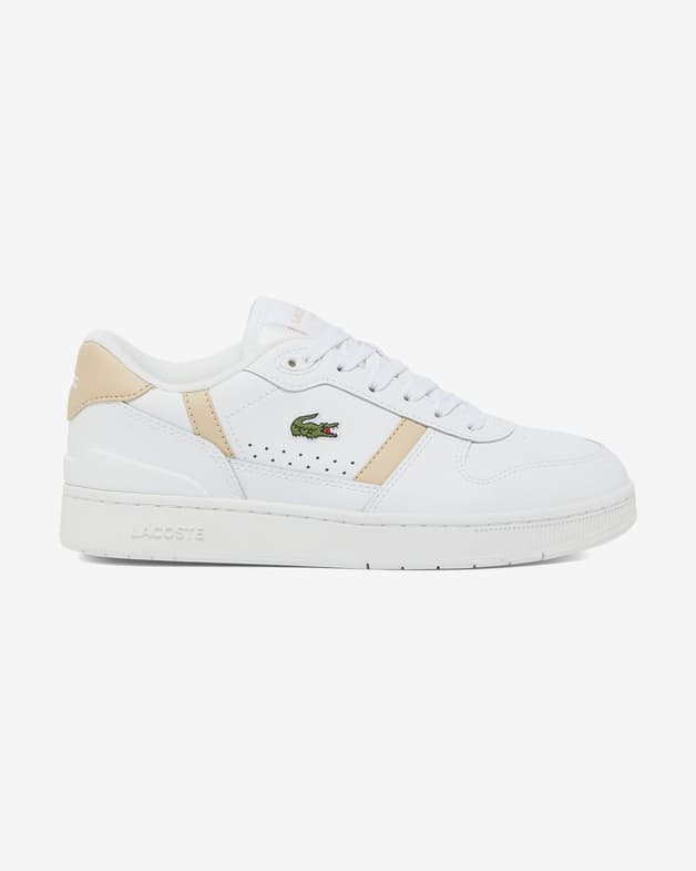 Zapatillas Lacoste T-Clip Set Crocodile Ortholite blanco naranja mujer - #1