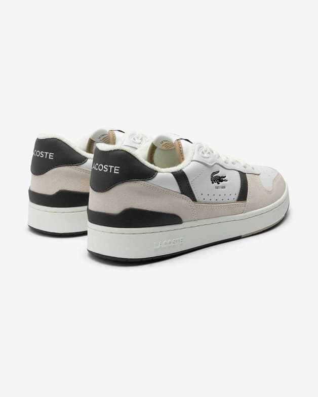 Zapatillas Lacoste T-Clip Set Leather blanco beige negro - #4