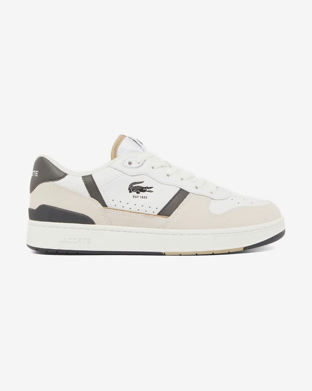 Zapatillas Lacoste T-Clip Set Leather blanco beige negro - #9