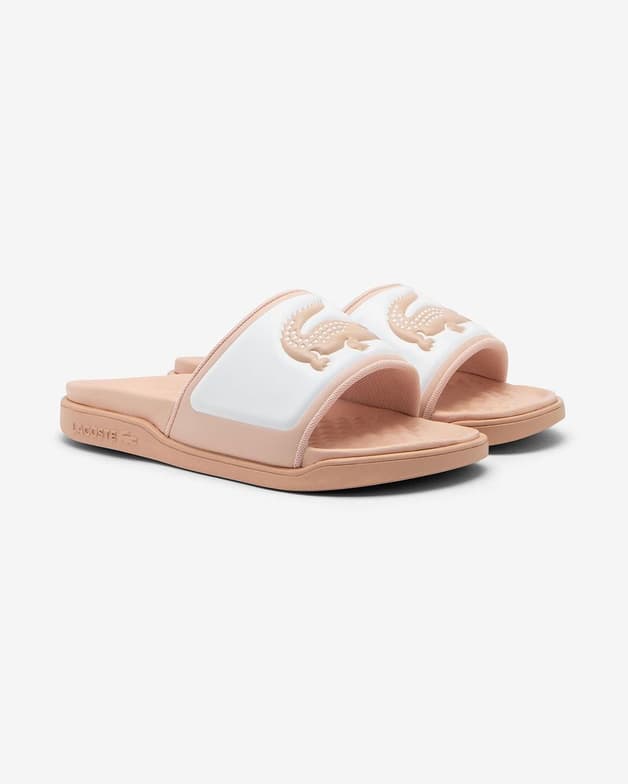 Zapatillas Lacoste Serve Slides Dual naranja blanco mujer - #2