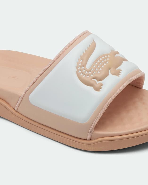 Zapatillas Lacoste Serve Slides Dual naranja blanco mujer - #6