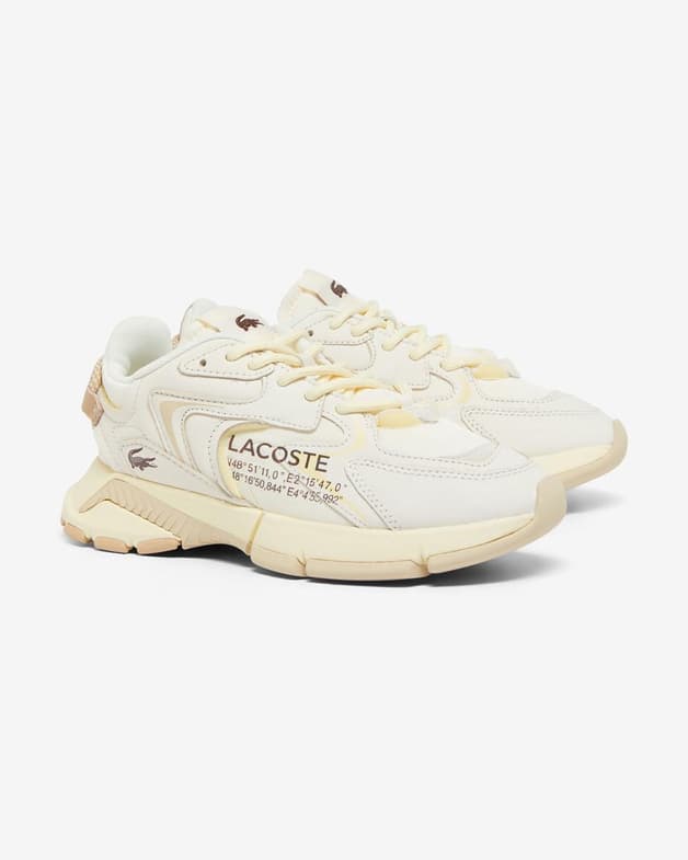 Zapatillas Lacoste L003 Neo Original blanco amarillo claro mujer - #6
