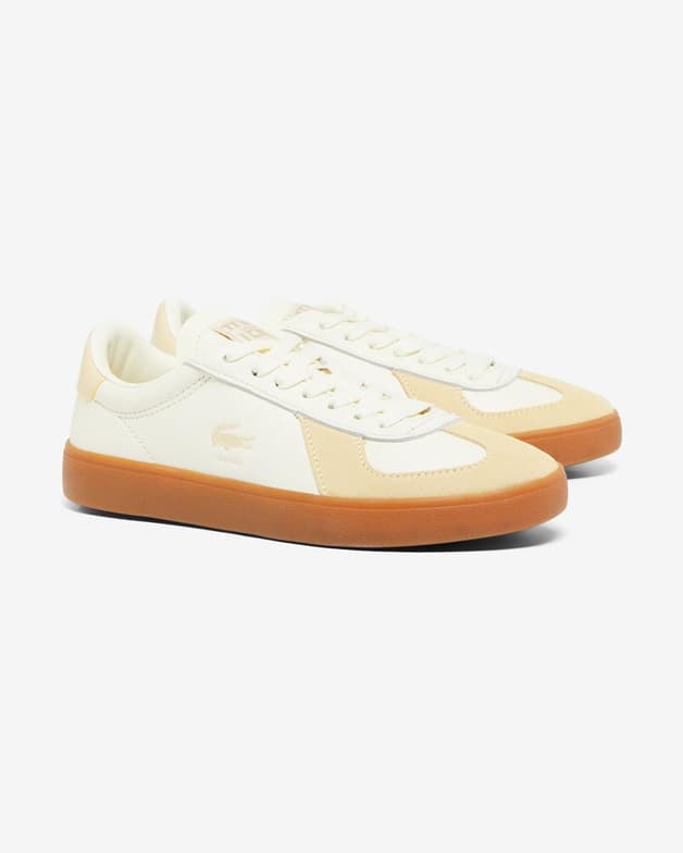 Zapatillas Lacoste Baseshot Pro Leather Colour blanco naranja mujer - #2