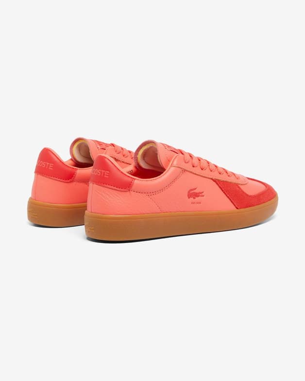 Zapatillas Lacoste Baseshot Pro Leather Colour rojo marrón mujer - #2