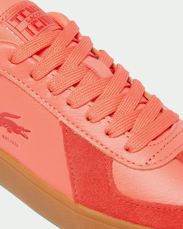 Zapatillas Lacoste Baseshot Pro Leather Colour rojo marrón mujer - #5