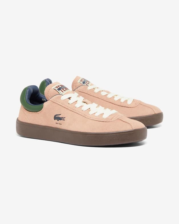Zapatillas Lacoste Baseshot Suede beige verde marrón mujer - #3