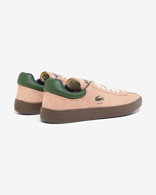 Zapatillas Lacoste Baseshot Suede beige verde marrón mujer - #2