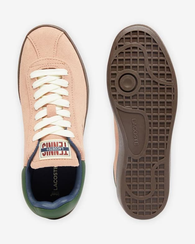 Zapatillas Lacoste Baseshot Suede beige verde marrón mujer - #5